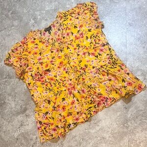 Jessica Simpson Yellow Floral Blouse